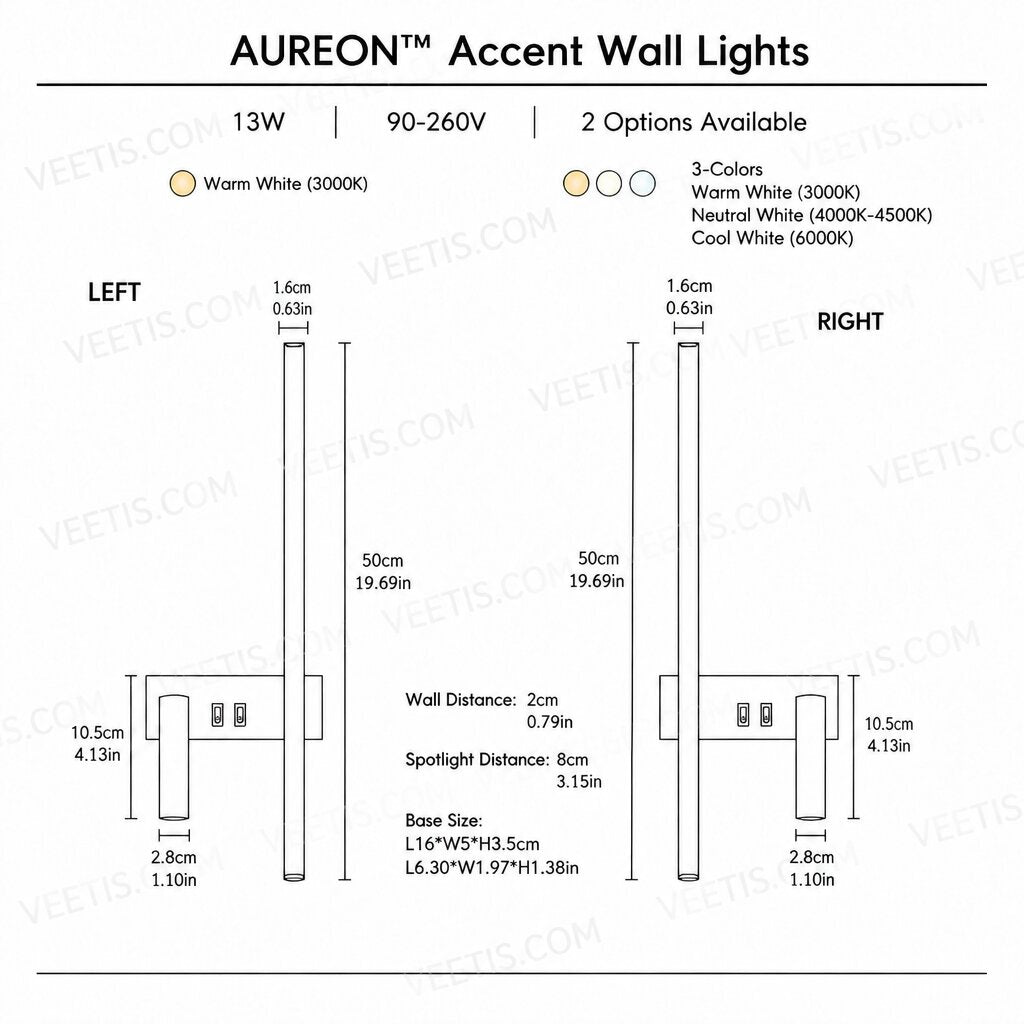 AUREON™ Accent Wall Lights Pair