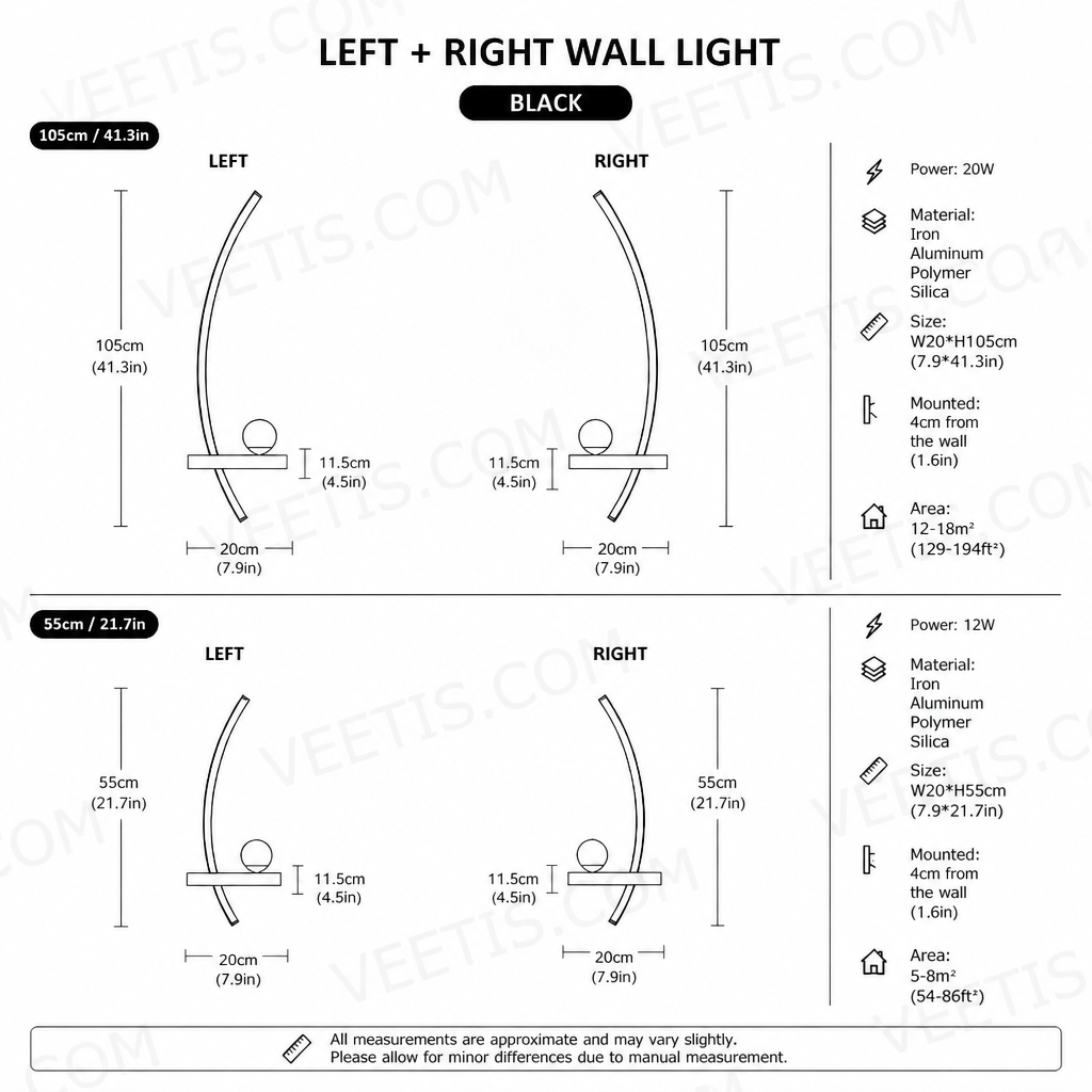 FREYA™ Sculptural Wall Light Pair