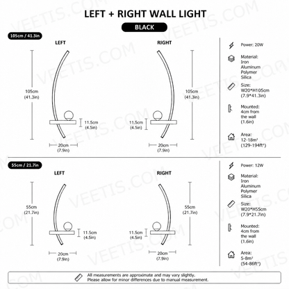 FREYA™ Sculptural Wall Light Pair