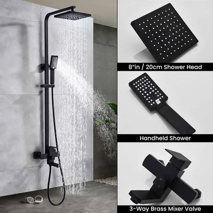 LuxeShower™ Luxury Black Shower Set