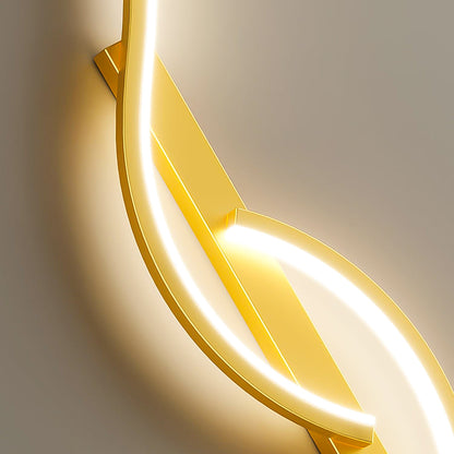 AURORA Golden Wavy Wall Light